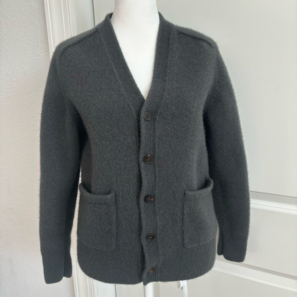 Zara 100% Wool Charcoal Cardigan